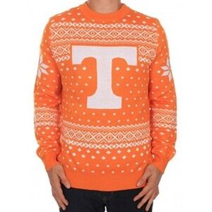Campus Specialties Tennessee Volunteers NCAA Orange Fair Isle Sweater Mens Small